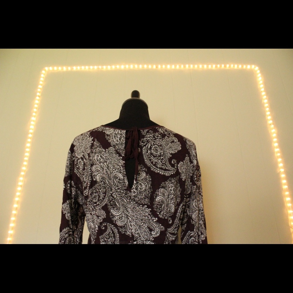 Urban Outfitters Maroon Long Sleeve Dress - Picture 8 of 8